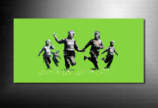 Banksy Riot Coppers Canvas wall art, riot coppers banksy print, banksy canvas, banksy canvas prints