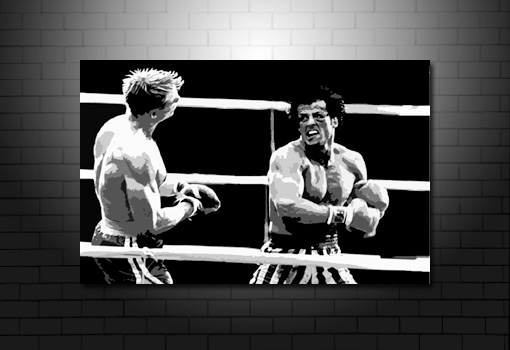 rocky canvas art, rocky canvas print, rocky drago canvas, rocky movie canvas, rocky movie wall art