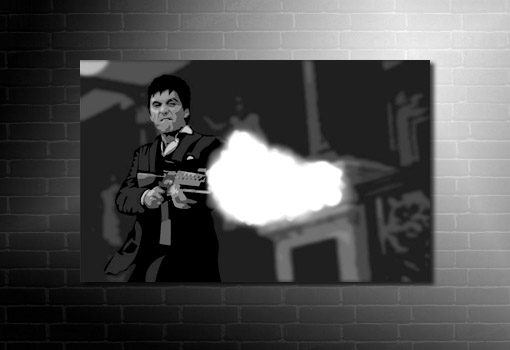 Tony Montana Canvas, scarface canvas, movie wall art, scarface wall art, movie canvas