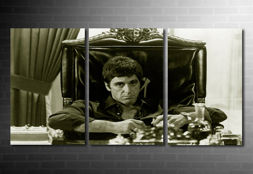 Scarface movie wall art, film canvas art, large scarface canvas, scarface wall art, movie art uk