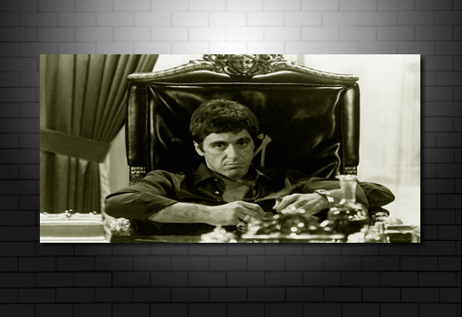 Scarface Wall canvas art print, movie art prints, movie canvas uk, scarface canvas artwork, scarface pop art uk