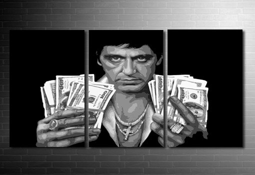 Scarface Canvas wall art, scarface canvas art, scarface movie print, scarface pop art, scarface movie art