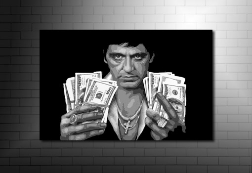 Scarface Canvas, scarface wall art, scarface movie art, scarface pop art, scarface canvas print