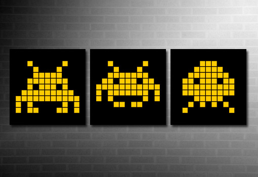 Space Invaders Canvas Art, Space Invaders Retro Canvas, Space Invaders Wall Art, Retro Canvas Art
