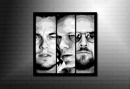 the departed movie canvas, the departed canvas art, the departed canvas print, matt damon canvas