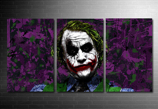 the joker canvas painting, the joker movie wall art, the joker canvas art print