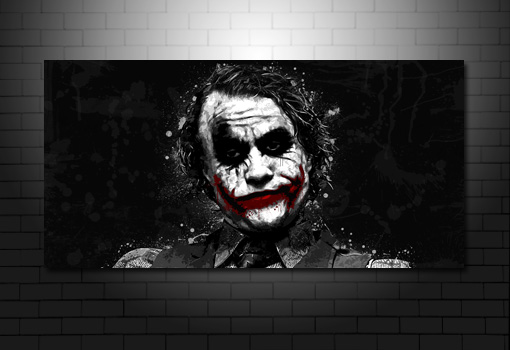 heath ledger movie art, the joker canvas art print, batman canvas wall art, batman canvas print