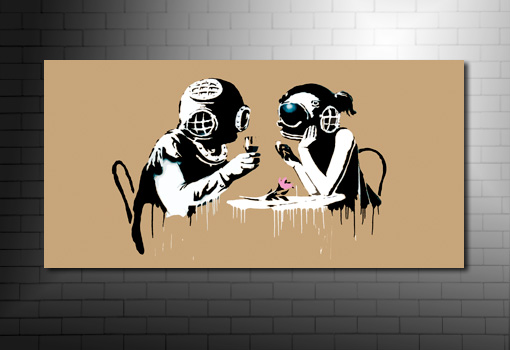 Banksy Think Tank canvas art, banksy think tank canvas, banksy graffiti art, banksy canvas art, banksy canvas wall art