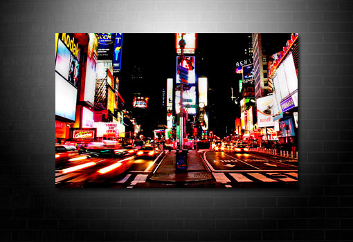 times square canvas art, times square print