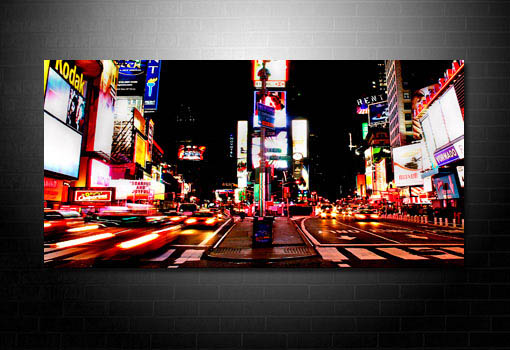 times square canvas art, times square print