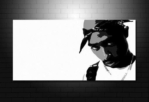 tupac canvas painting, canvas art uk, tupac wall art, music canvas prints uk, modern wall art