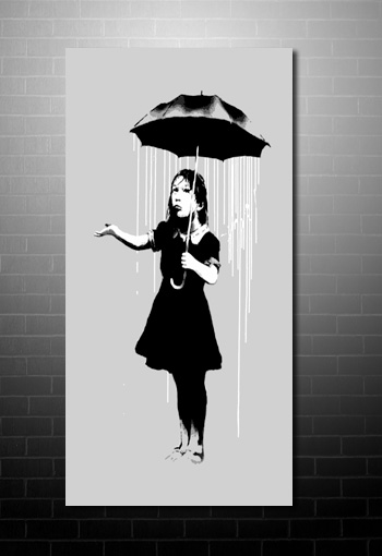 banksy girl umbrella