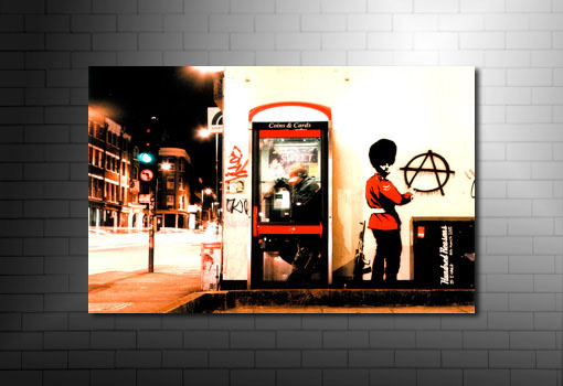 Banksy Wall Art Anarchist Guard, banksy anarchist guard photo, banksy canvas art, banksy royal guard canvas ,banksy art uk