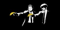 pulp fiction banksy canvas, pulp fiction banksy wall art, banksy canvas, banksy canvas uk, pulp fiction banksy print