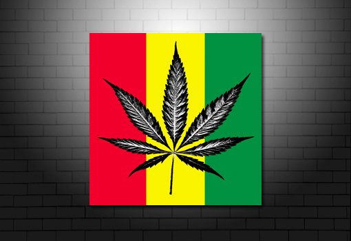 Cannabis Leaf canvas, Cannabis Leaf print, cannabis art on canvas, Bob Marley print, bob marley canvas art uk