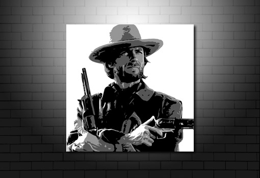 Clint Eastwood Movie Art, clint eastwood western print, clint eastwood movie art, clint eastwood canvas wall art, clint eastwood art print
