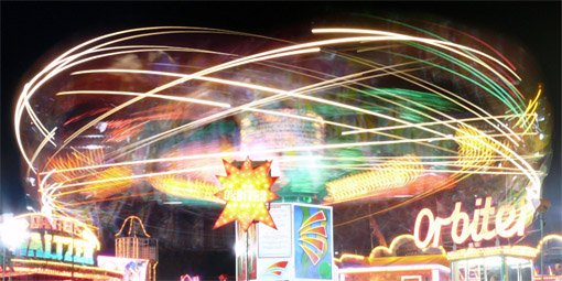 Cityscape canvas print, fairground canvas