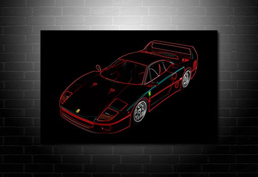 Ferrari wall art, ferrari photo canvas art, ferrari canvas art