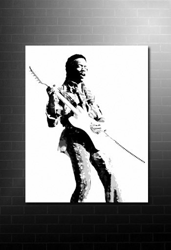 jimi hendrix canvas, hendrix pop art, large hendrix canvas, jimi hendrix print, jimi hendrix wall art