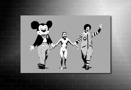 Banksy Napalm Print, banksy walt disnep canvas, banksy wall art, banksy canvas print, banksy canvas