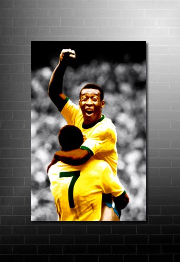 Pele Canvas Art Print, Football World Cup Canvas, Pele Canvas Print, Football Wall Art