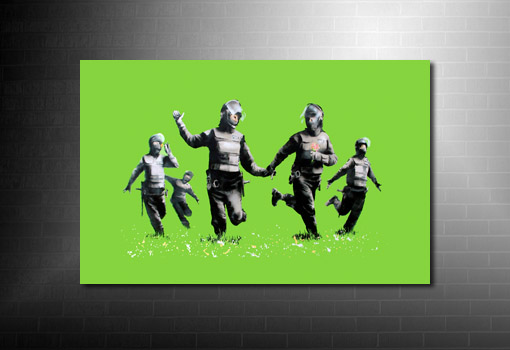 Banksy Riot Coppers Canvas, riot coppers banksy canvas