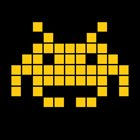 Retro Stripes Canvas, Retro Art Print, space invaders canvas, retro art uk