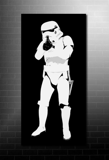 Stormtrooper Canvas Print, star wars wall art, large star wars canvas, stormtrooper canvas art, stormtrooper movie canvas