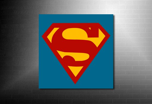 Superman Canvas print, superman logo canvas, superman wall art, superman canvas, superman movie art