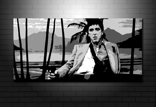 scarface movie art, al pacino movie canvas art, al pacino canvas, scarface canvas, scarface wall art