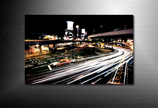 abstract cityscape canvas, time lapse canvas