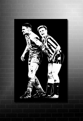 Vinnie Jones Football Canvas, Gazza Canvas Print, Football Canvas Art