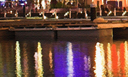 waterside framed picture